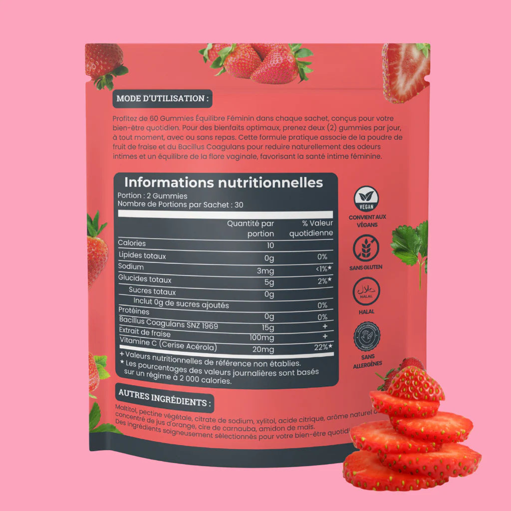Feminine Balance Gummies — Strawberry Hydration & Wellness Support